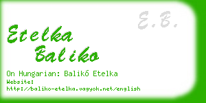 etelka baliko business card
