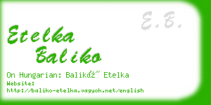 etelka baliko business card